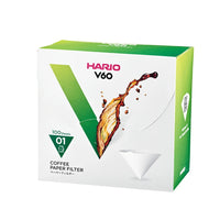 Hario - V60 01 - Bleached Filters x 100 Box