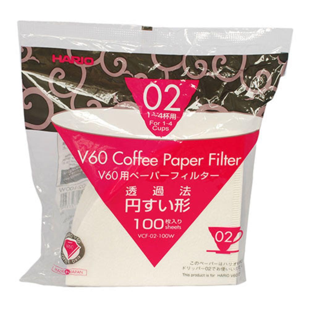Hario V60 Filters Bleached x 100 (Size 02)